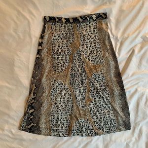 Silky snake pattern skirt